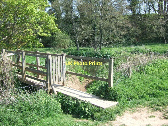 Photo 6"x4" Footbridge beside the River Otter Fluxton c2011