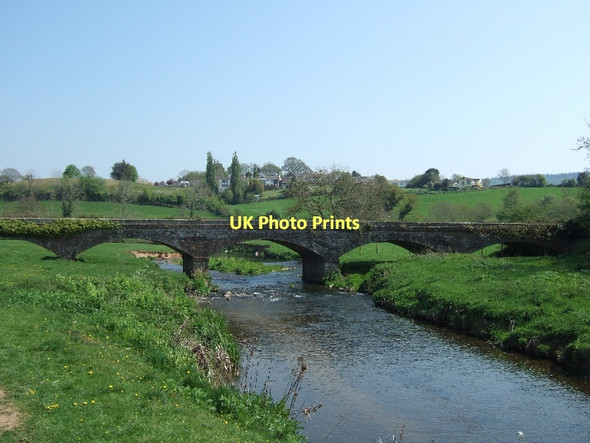 Photo 6"x4" Bridge for former railway line over River Otter Fluxton c2011