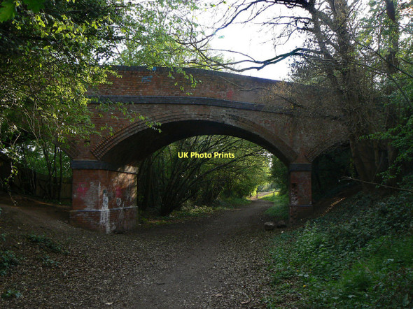 Photo 6"x4" Bridge over the footpath Thorpe Acre c2011