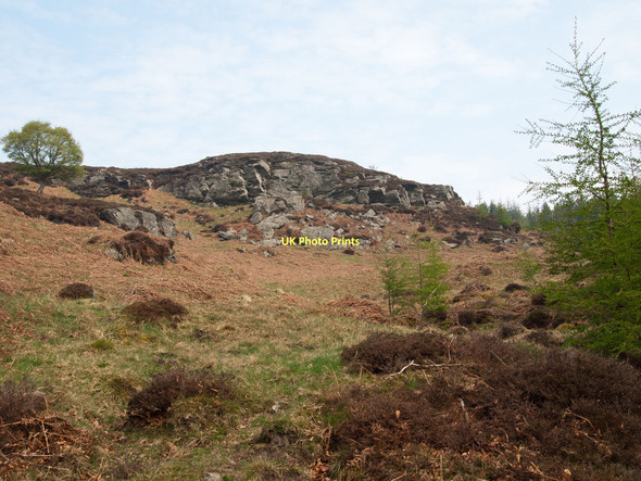Photo 6"x4" Low crags south-east of Rotmell Wood Dalguise c2011