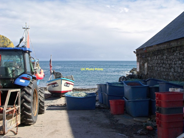 Photo 6"x4" Boat, tractor and fishing gear, Cadgwith Cadgwith c2011