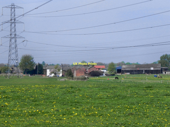 Photo 6"x4" Farmland on Carrington Moss Urmston c2011
