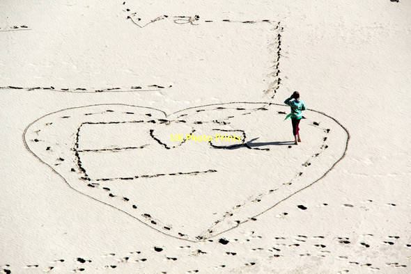 Photo 6"x4" Sand Patterns, Portmeirion Llanfihangel-y-traethau c2011