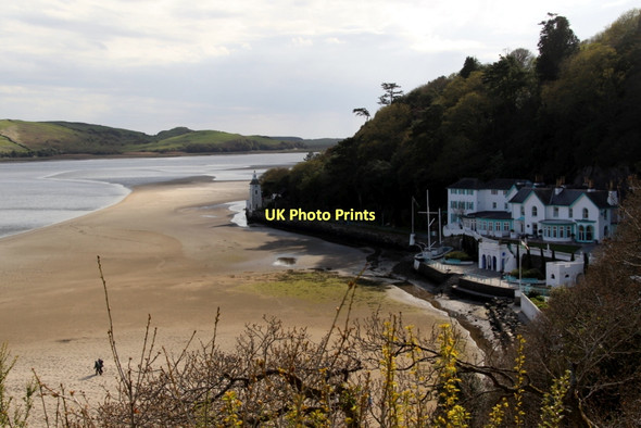 Photo 6"x4" Portmeirion Hotel and Beach Porthmadog c2011