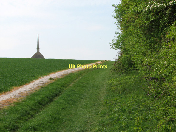 Photo 6"x4" The Wale Obelisk Little Shelford c2011