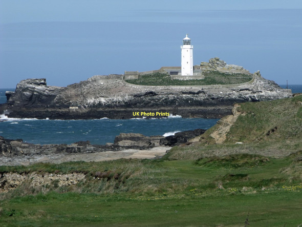 Photo 6"x4" The Lighthouse on Godrevy Island Gwithian c2011