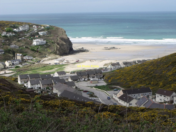Photo 6"x4" Portreath from the eastward hill Portreath c2011