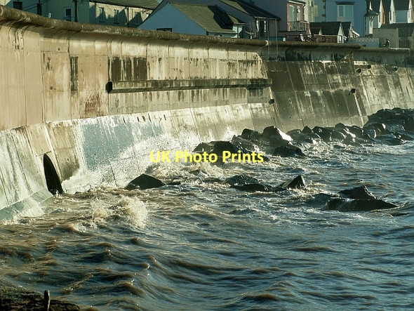 Photo 6"x4" High tide west of Watchet Harbour Watchet c2007