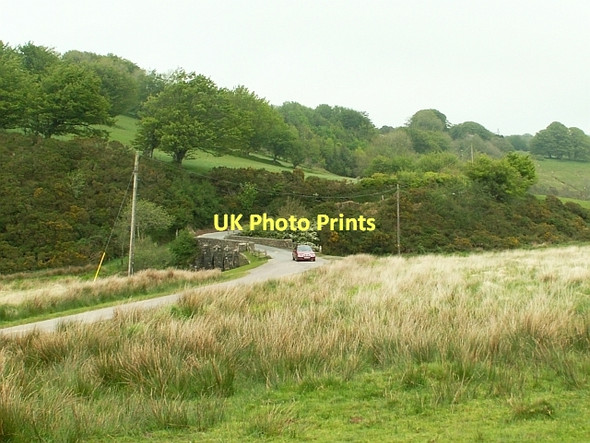 Photo 6"x4" View towards Landacre Bridge Withypool c2007