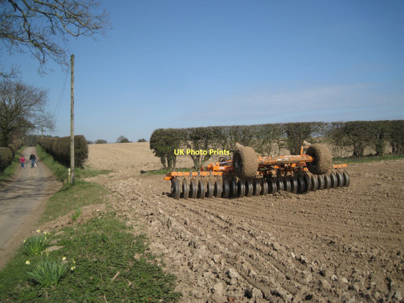 Photo 6"x4" Hedges and harrow south of Manor Farm Alby Hill c2011