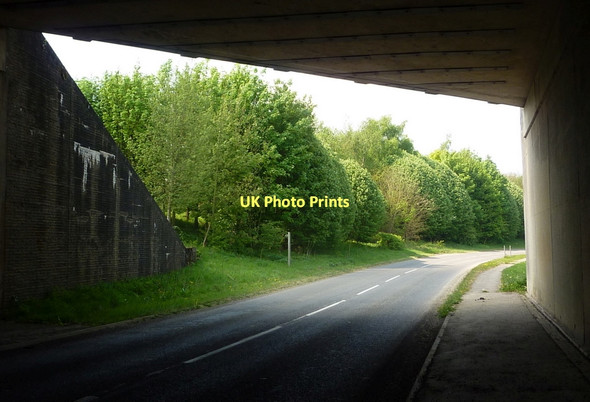 Photo 6"x4" View from the bridge under the M1 motorway Hardstoft c2011