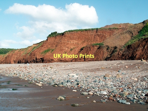 Photo 6"x4" Red cliffs, Blue Anchor Blue Anchor\/ST0243 c2007