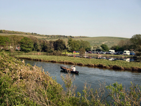 Photo 6"x4" Rower on River Cuckmere Exceat c2011