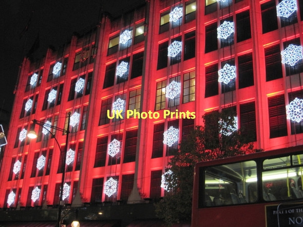 Photo 6"x4" Christmas Decorations, Oxford Street Westminster c2010