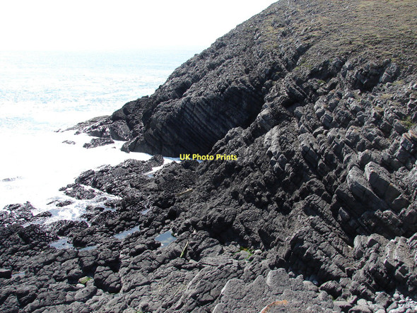 Photo 6"x4" Rocky outcrop near Mount Sion Down Was c2011