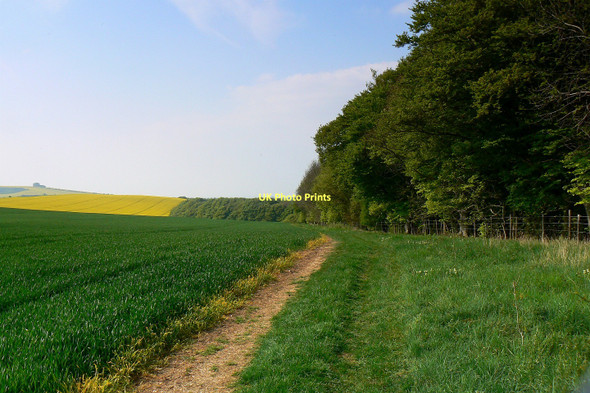 Photo 6"x4" Bridleway from Aldbourne, Sugar Hill Upper Upham c2011
