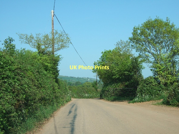 Photo 6"x4" Road east of Exeter Hill Cross Uppincott\/SS8802 c2011