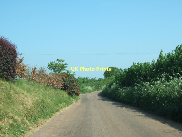 Photo 6"x4" Road east of Lynch Farm Raddon c2011