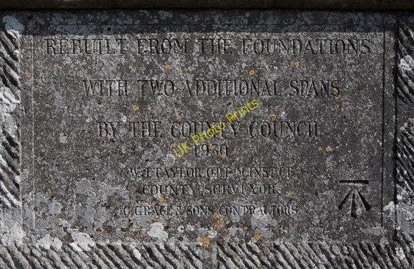 Photo 6"x4" Plaque on Ibsley Bridge Ellingham\/SU1408 c2009