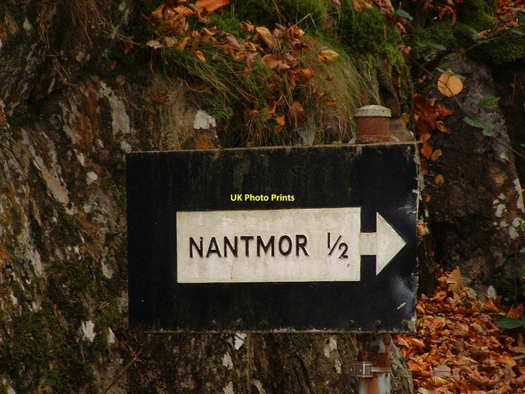 Photo 6"x4" Old Pre-Worboys Sign Nantmor c2004