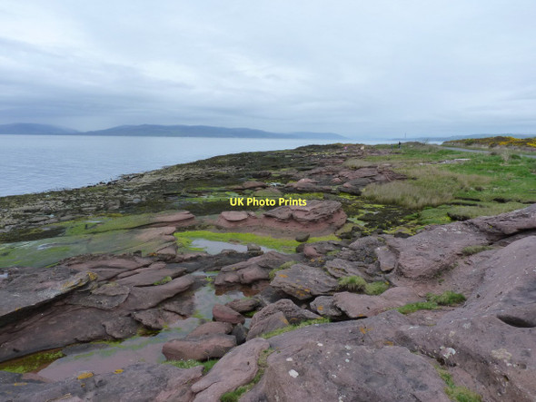 Photo 6"x4" Sandstone at low tide, Skate Bay area Millport c2011