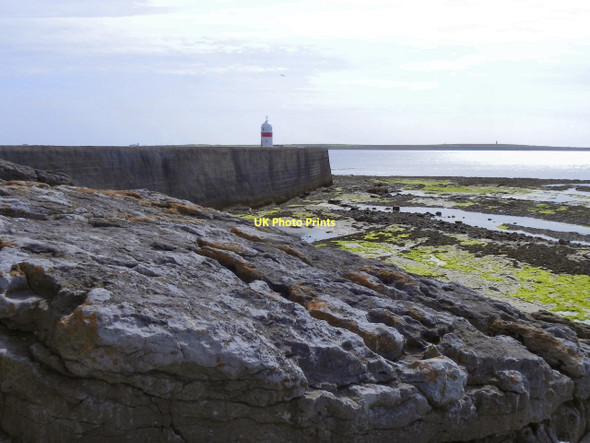 Photo 6"x4" Breakwater and Lighthouse, Castletown Castletown\/SC2667 c2011