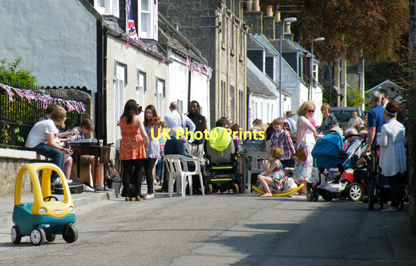 Photo 6"x4" Party in South Street Fochabers c2011