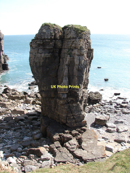 Photo 6"x4" Stack at Hobbyhorse Bay Linney Head c2011