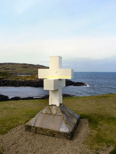 Photo 6"x4" The Thousla Cross - Jeune St Charles Memorial Cregneash c2011