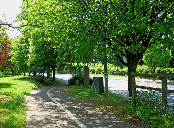 Photo 6"x4" Footpath and cycle lane, Droitwich Road (A38), Perdiswell, Worcester Worcester c2011