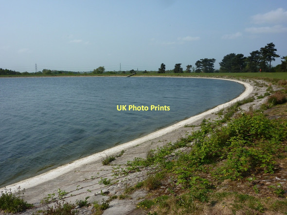 Photo 6"x4" Western end of Shustoke reservoir Hoggrill's End c2011