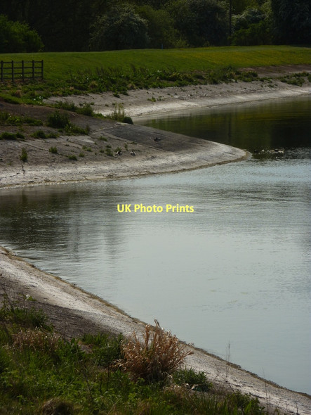 Photo 6"x4" Reservoir shore line, Shustoke Furnace End c2011