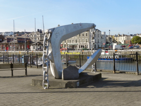 Photo 6"x4" Anchor at Douglas Harbour Douglas\/SC3875 c2011