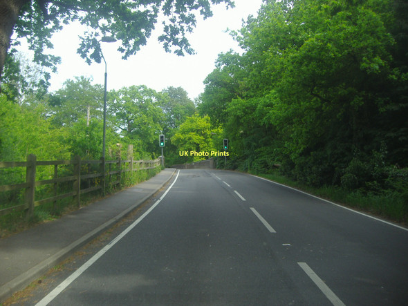 Photo 6"x4" Mytchett Place Road heading for railway bridge Farnborough\/SU8754 c2011