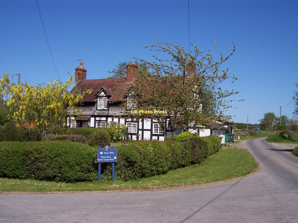 Photo 6"x4" Cottages at road junction on Cholmondeley estate Bickley Moss c2011