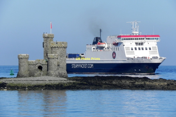 Photo 6"x4" Tower of Refuge and Ben-My-Chree, Douglas Bay Douglas\/SC3875 c2011