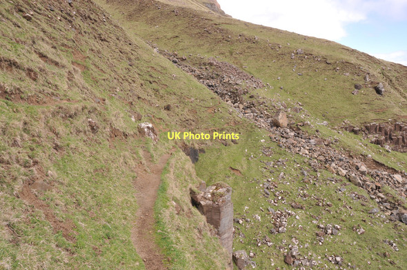 Photo 6"x4" Narrow steep path near the Carsaig Arches Carsaig Arches c2011