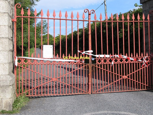 Photo 6"x4" Gates to the Northern Ireland Water's estate at Annalong Wood Annalong c2011