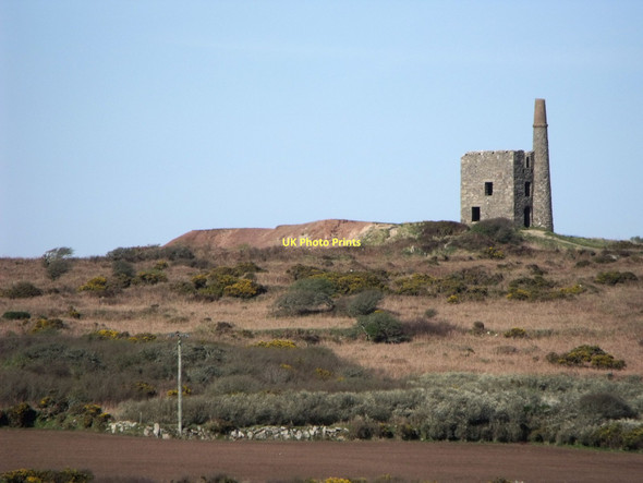 Photo 6"x4" Engine house at Ding Dong mine, Cornwall Boskednan c2011