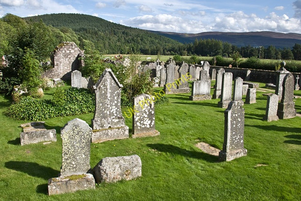 Photo 6"x4" The burial ground below the Bridge of Gairn Ballater c2009