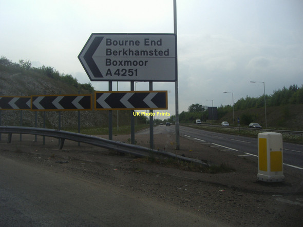 Photo 6"x4" Exit for A4251 on the A41, Bourne End Bourne End\/TL0206 c2011