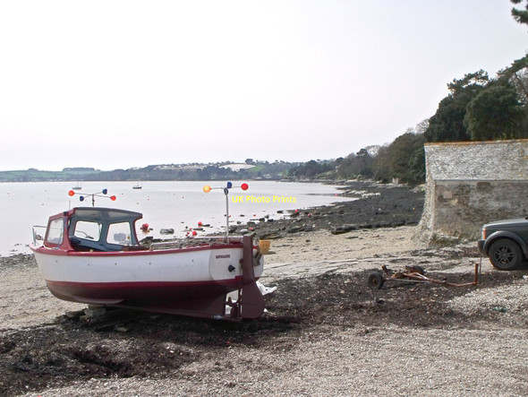 Photo 6"x4" Boat on Loe Beach, Feock Feock c2011