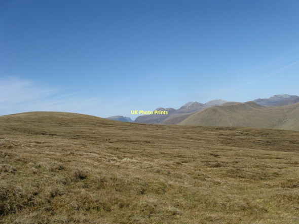 Photo 6"x4" High grassland on northern slopes of Beinn nan Ramh Beinn nan Ramh c2011