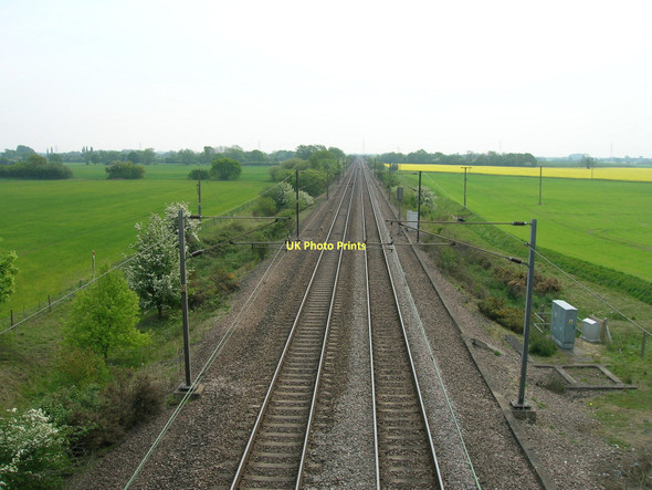 Photo 6"x4" Railway towards Doncaster Chapel Haddlesey c2011