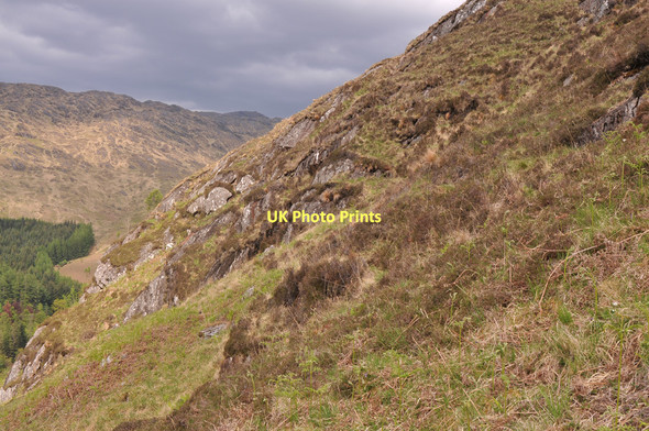 Photo 6"x4" Steep slope of Ceann Loch Uachdrach Brunery c2011