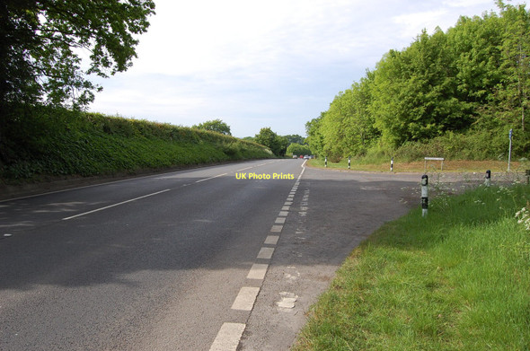 Photo 6"x4" Junction of A21 with Poppinghole Lane Robertsbridge c2011