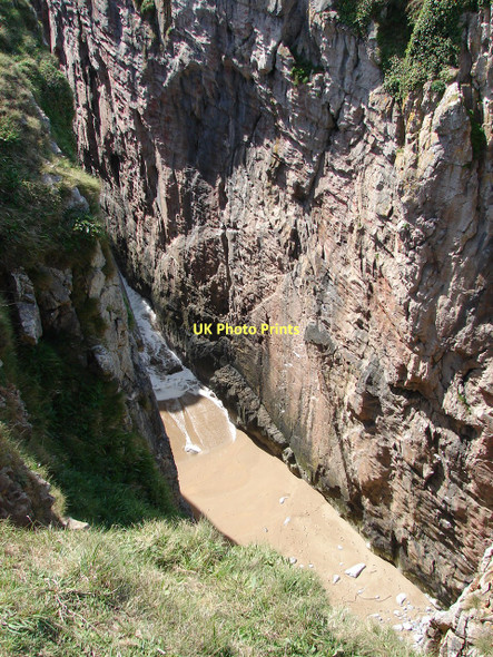 Photo 6"x4" Down Huntsman's Leap Bosherston c2011
