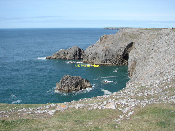 Photo 6"x4" Coast near Saddle Head Bosherston c2011