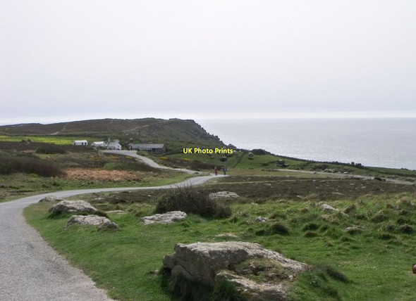 Photo 6"x4" Looking towards Greeb Farm and Craftworks, Land's End Trevescan c2011