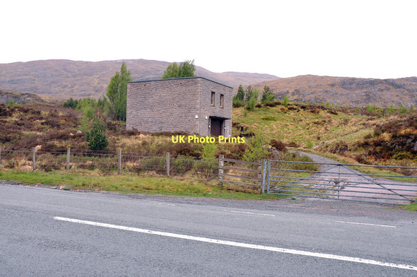 Photo 6"x4" Hydro building beside the A87 at Cluanie Dam Creag nam Peathrain c2011